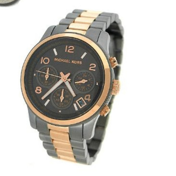 Michael Kors Accessories - MICHAEL KORS| Womens gunmetal and rose gold watch 39mm